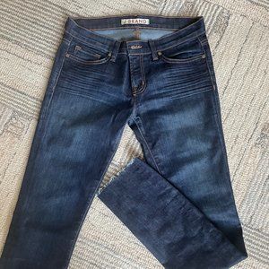 J Brand Dark Wash Skinny Jeans with Raw-edge hem (27)